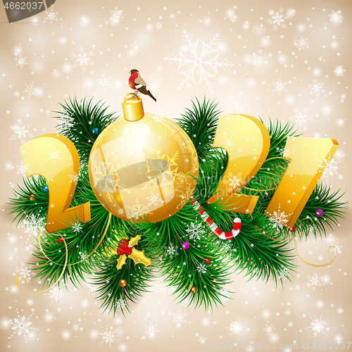 Image of Merry Christmas and New Year Background