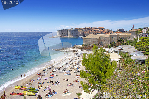 Image of Picturesque view panorama on the historical old town Dubrovnik, 