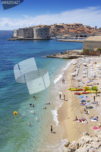 Image of Picturesque view panorama on the historical old town Dubrovnik, 