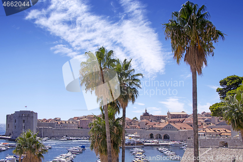 Image of Picturesque view panorama on the historical old town Dubrovnik, 