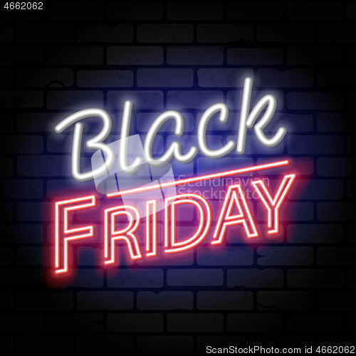 Image of Black Friday Sale Neon Signboard