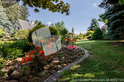 Image of colorful spring garden