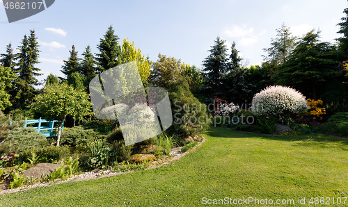 Image of colorful spring garden