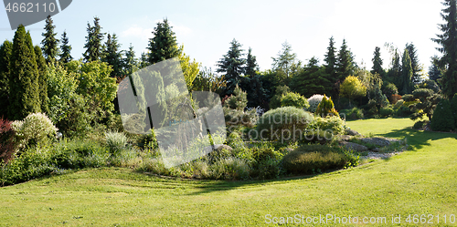 Image of colorful spring garden