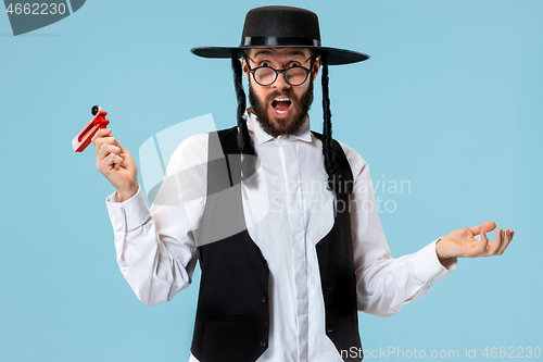 Image of Portrait of a young orthodox Hasdim Jewish man with