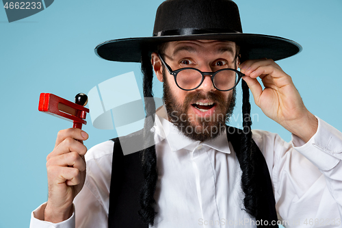 Image of Portrait of a young orthodox Hasdim Jewish man with