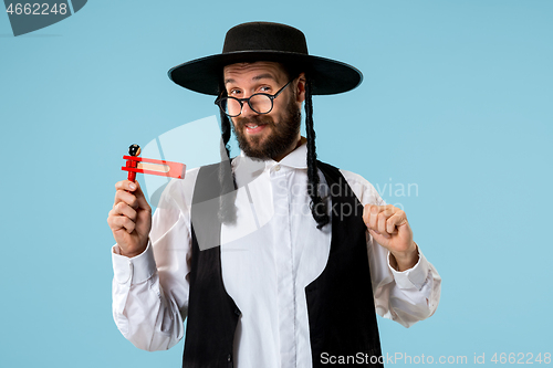 Image of Portrait of a young orthodox Hasdim Jewish man with