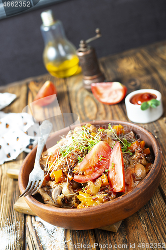 Image of fried meat with rice