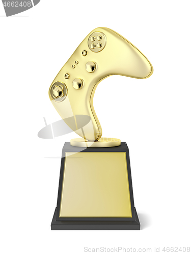 Image of Gold video gaming trophy