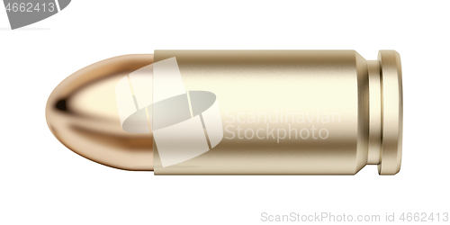 Image of Pistol bullet on white