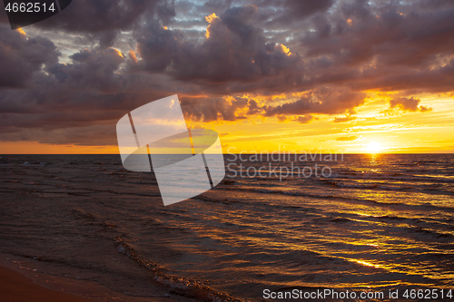 Image of Sunset over the sea