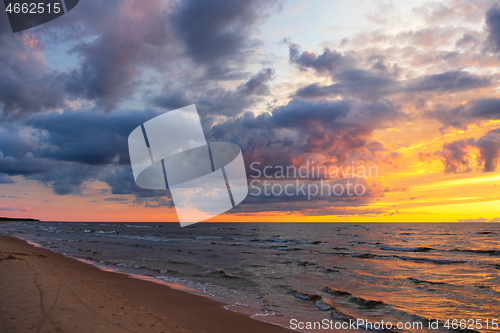 Image of Sunset over the sea