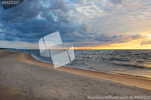 Image of Sunset over the sea