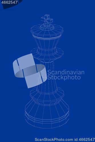 Image of 3d model of chess king