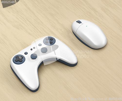Image of Game controller and mouse