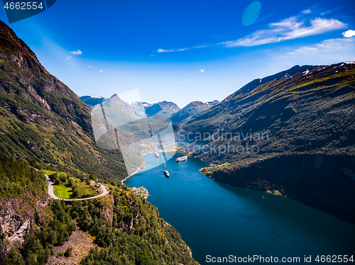 Image of Geiranger fjord, Norway.