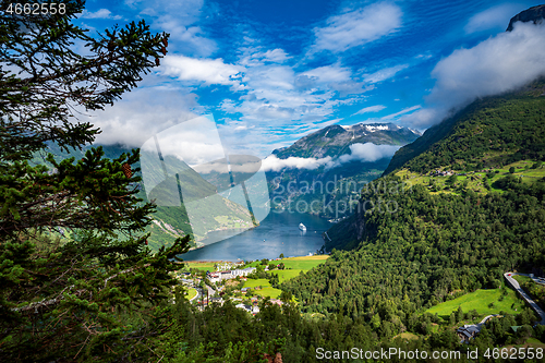 Image of Geiranger fjord, Norway.