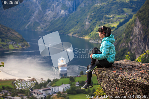 Image of Geiranger fjord, Norway.