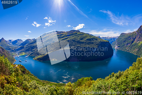 Image of Geiranger fjord, Norway.