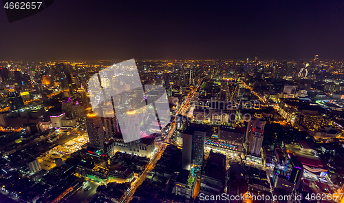 Image of Aerial night view of Bangkok