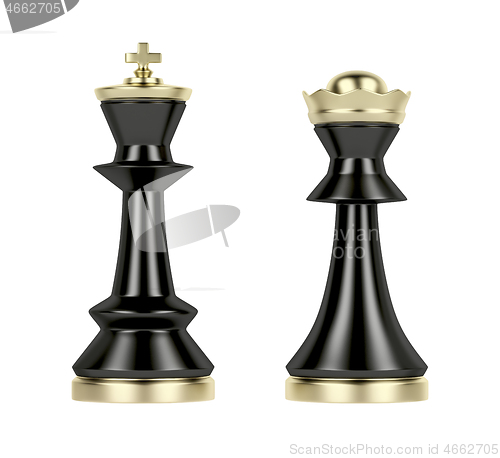 Image of Chess queen and king