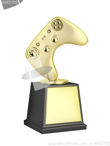 Image of Gold video gaming trophy