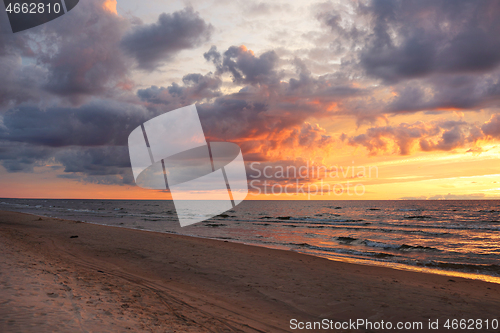 Image of Sunset over the sea