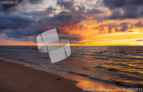 Image of Sunset over the sea