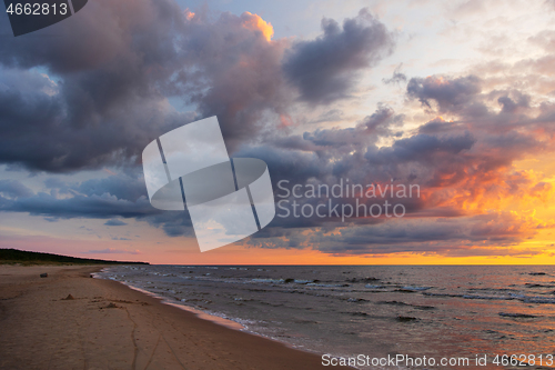 Image of Sunset over the sea