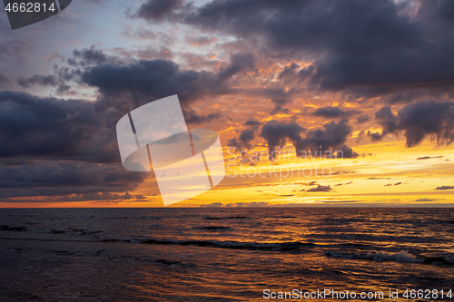 Image of Sunset over the sea
