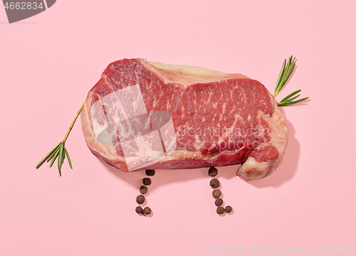 Image of fresh raw beef steak