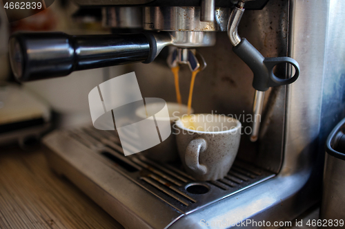 Image of coffee machine makes espresso coffee