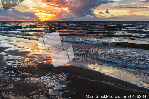 Image of Sunset over the sea