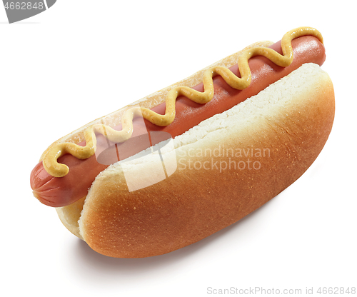 Image of Hot dog with mustard