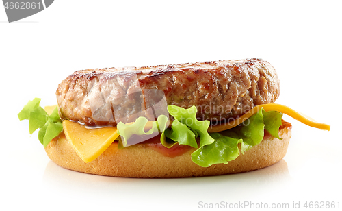Image of burger bread with meat