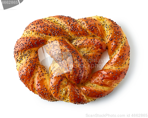 Image of freshly baked sweet pretzel