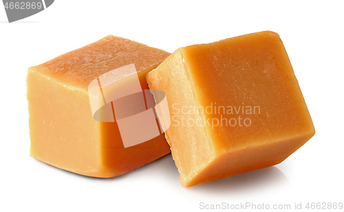 Image of two caramel candies