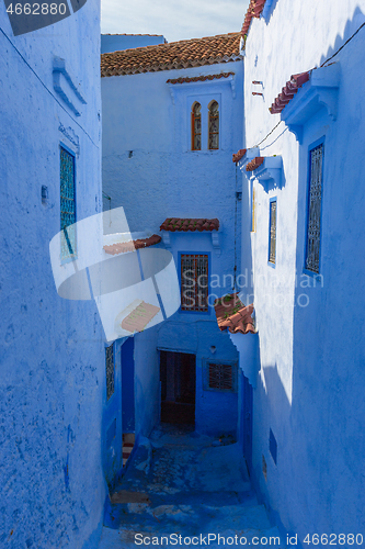 Image of Blue street inside Medina of Chefchaouen