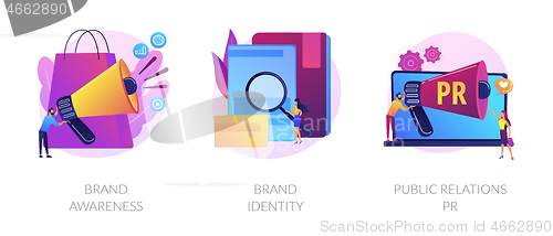 Image of Brand reputation vector concept metaphors.