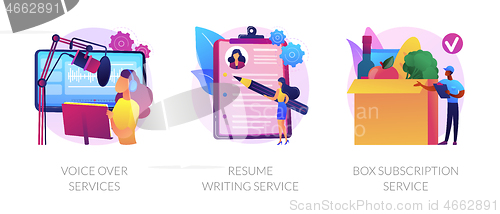 Image of Online based jobs abstract concept vector illustrations.