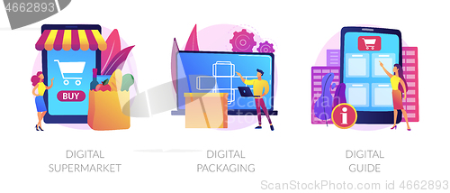 Image of Online services abstract concept vector illustrations.