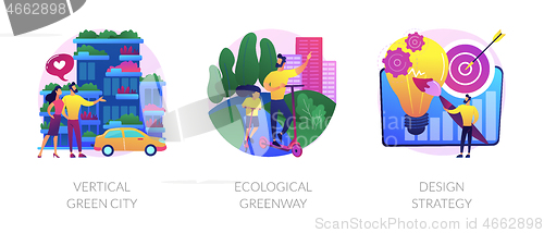 Image of Environmental urban solutions abstract concept vector illustrations.