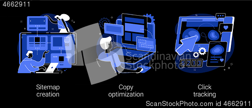 Image of Website optimization abstract concept vector illustrations.