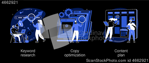 Image of Professional SEO services abstract concept vector illustrations.