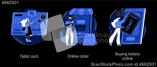 Image of Online payment abstract concept vector illustrations.