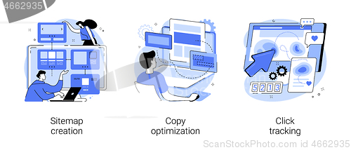Image of Website optimization abstract concept vector illustrations.