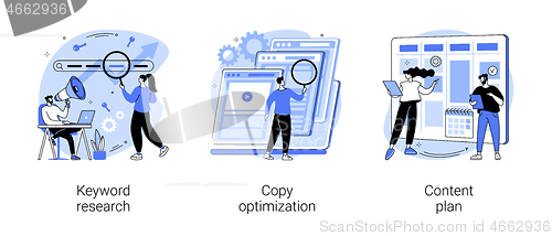 Image of Professional SEO services abstract concept vector illustrations.