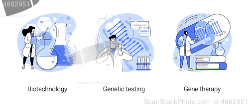 Image of Laboratory research abstract concept vector illustrations.
