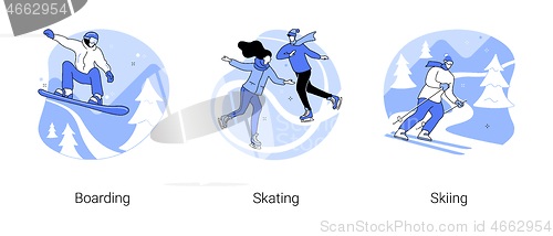 Image of Winter sport abstract concept vector illustrations.