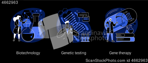 Image of Laboratory research abstract concept vector illustrations.